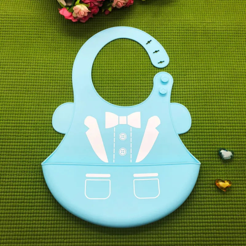 Buntes Silikon-Lätzchen Set für Babys mit Tiermotiven