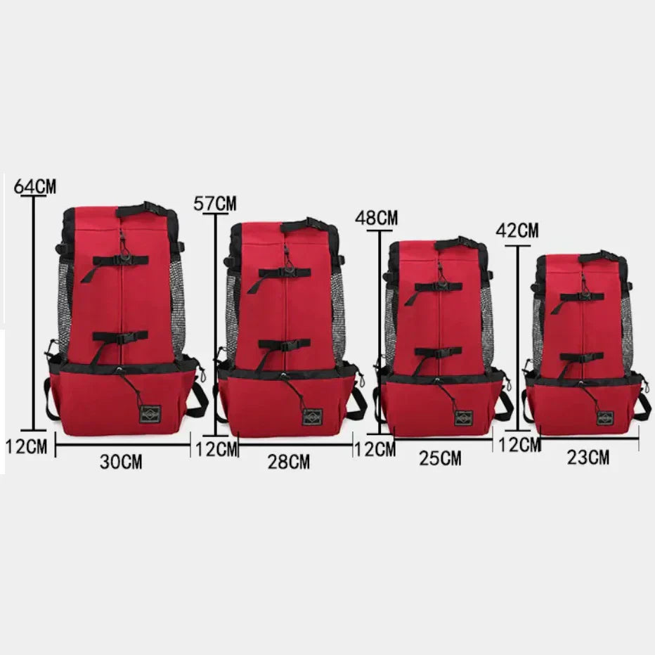 Hunderrucksack – Bequeme Tragetasche für mittelgroße Hunde mit Sicherheitsgurt und Stauraumtaschen