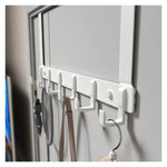 Practical Door Hook Organizer with 6 Aluminum Hooks