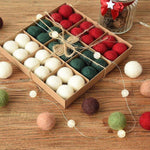 36er Set Filz Weihnachtsbaumkugeln von Flockenzauber