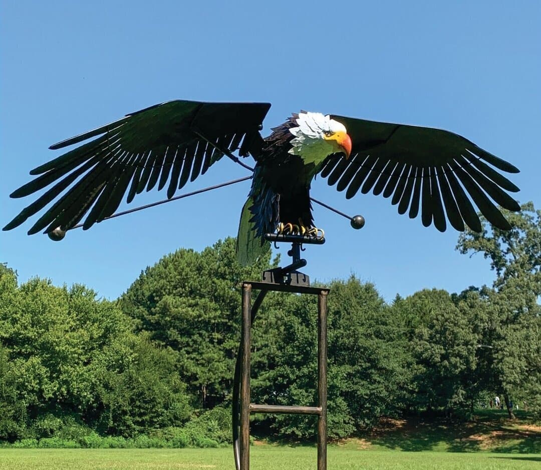 Metall Garten Windspiel mit Erdspieß – Wetterfeste Dekoration