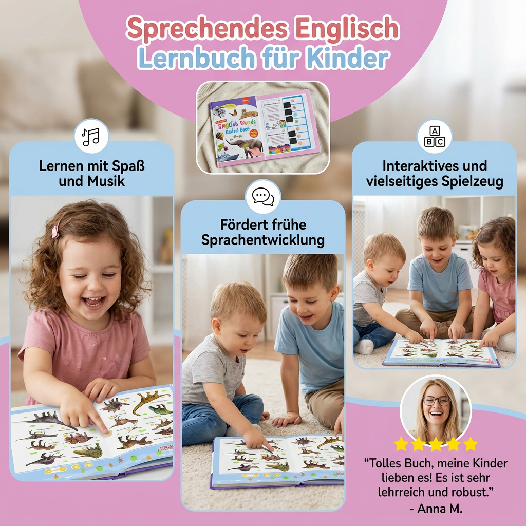 Englisch Lernbuch für Kinder mit sprechenden Funktionen