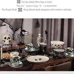 Gothic Schädel Becher Noctura – Handbemalte Dekoration mit Kunstmotiv
