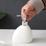 Elegant ceramic soap dispenser for sophisticated bathrooms