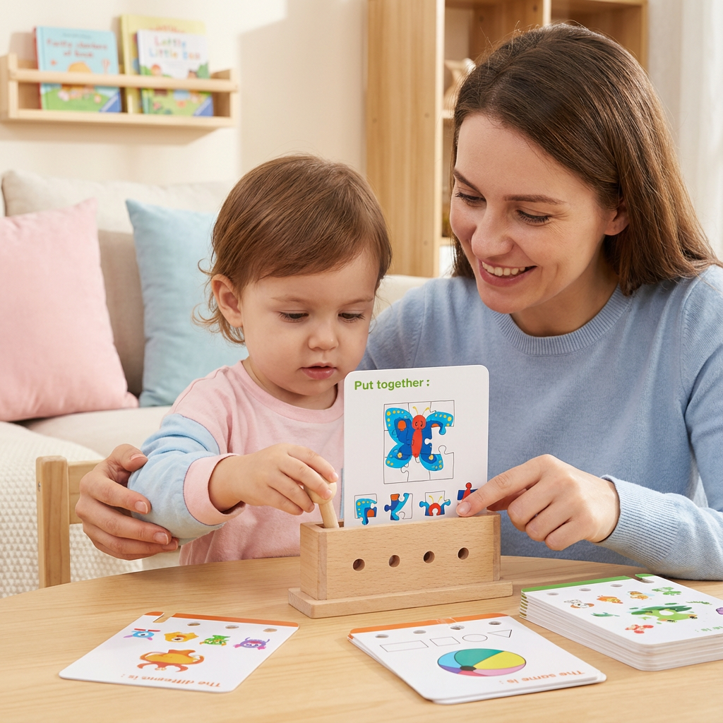 Spiel zur Förderung früher Fähigkeiten - Holz Logik Entschlüsselung für Kinder