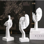 Moderne Gesichts-Skulptur aus hochwertigem Harz