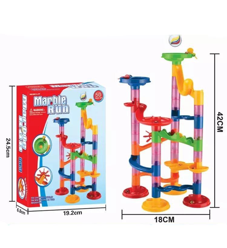 Spielset mit Säulen für Murmelbahn-Bausteine