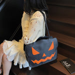 Spooky Style Umhängetasche für Halloween – Schwarz und Orange