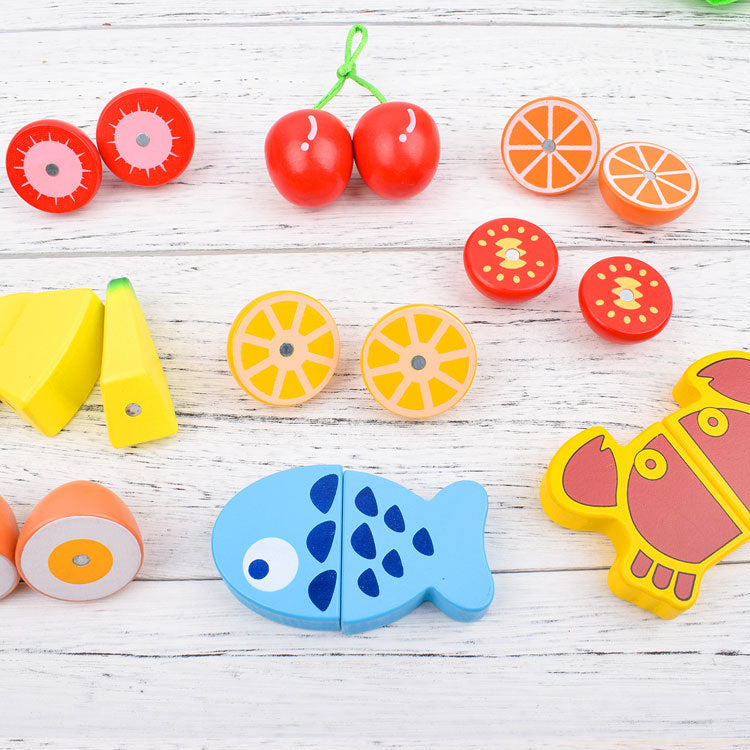 Holzspielset für Montessori Schneideaktivitäten