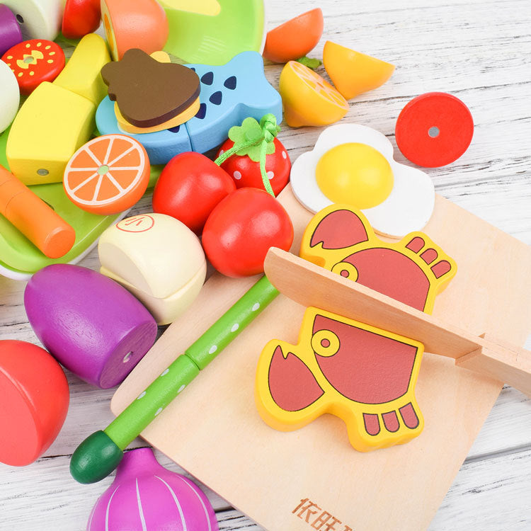 Holzspielset für Montessori Schneideaktivitäten
