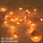 Frosted fairy lights for Christmas | 2 m length | 20 LEDs with festive motifs