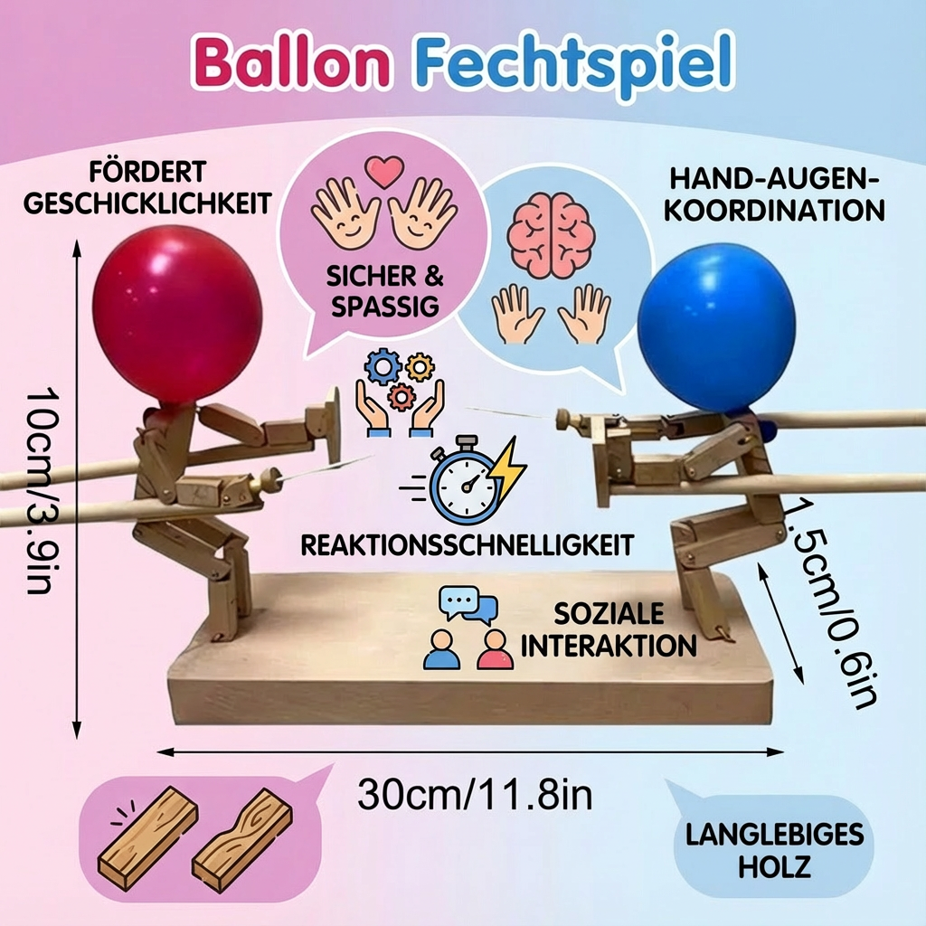 Fechtspiel mit Ballons