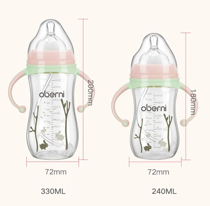 Weithals-Babyflasche mit Griff – Flasche für Neugeborene