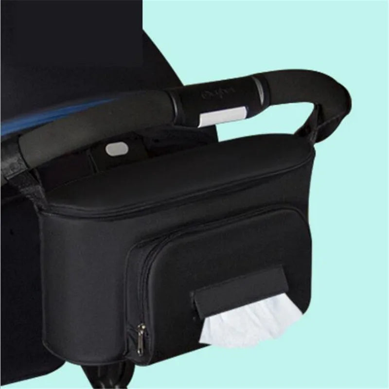 Isolierte Wickeltasche für Kinderwagen mit Feuchttuchspender