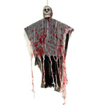 Gruselige Halloween-Dekoration – Leuchtender Schädelgeist in Blutrot