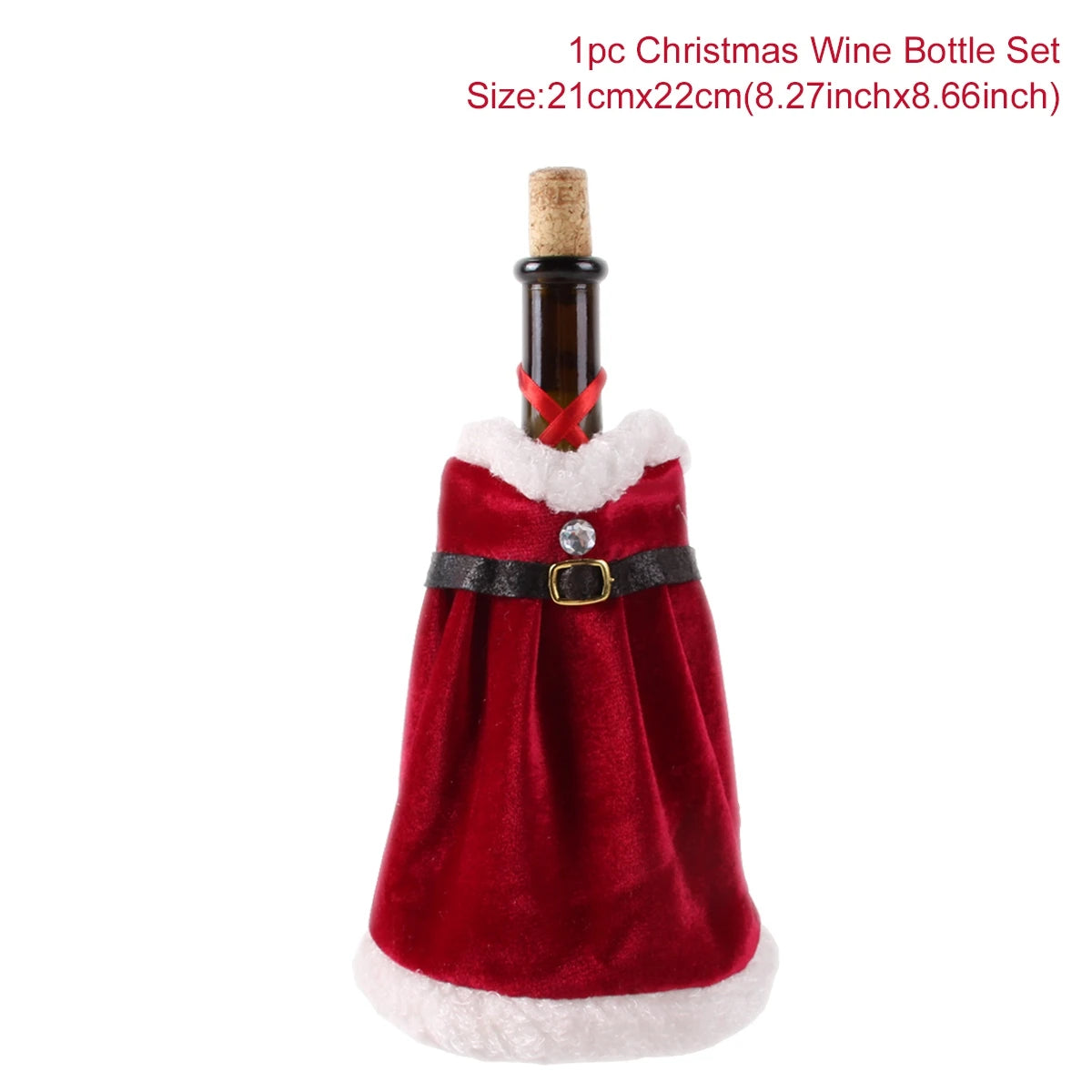 Festive Wine Bottle Cover – Stylish Christmas Decoration
