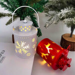 Elektronische Weihnachtskerze mit flackerndem LED-Licht – Dekorativer Eisenständer für drinnen