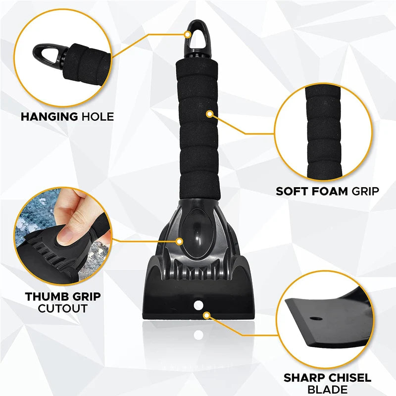 WinterWächter Ice Scraper with Fleece Glove | Warm & Waterproof | Scratch Protection for Your Vehicle