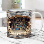 Literaturliebhaber Tasse – 3D Keramiktasse für Buchfans