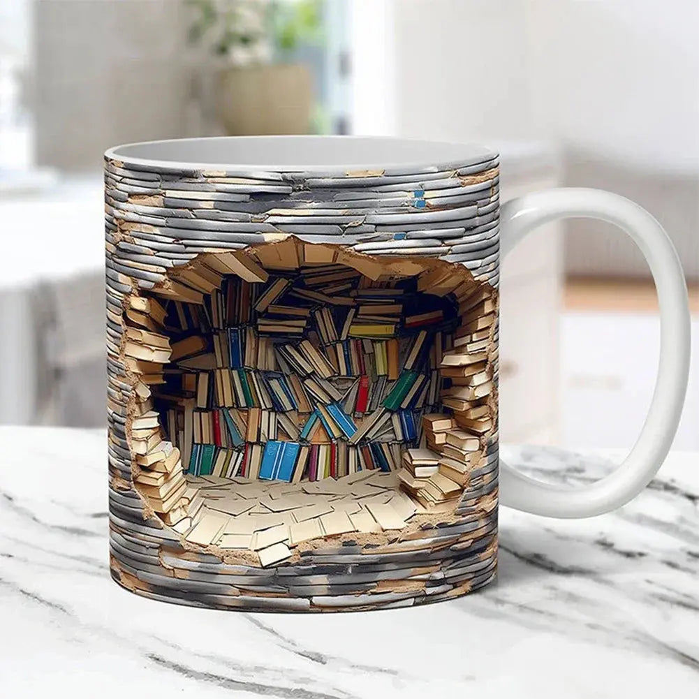 Literaturliebhaber Tasse – 3D Keramiktasse für Buchfans