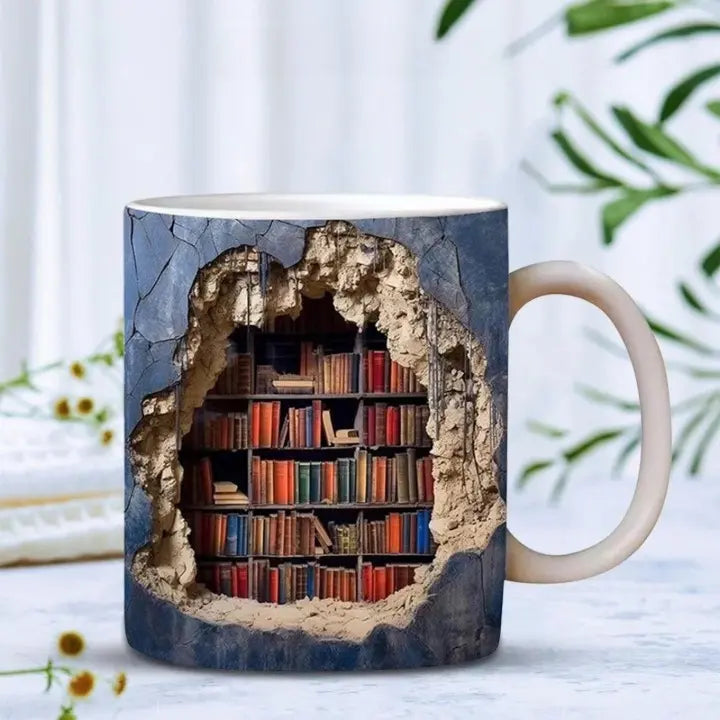 Literaturliebhaber Tasse – 3D Keramiktasse für Buchfans