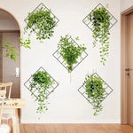 3D Wandaufkleber mit grünen Pflanzenmotiven