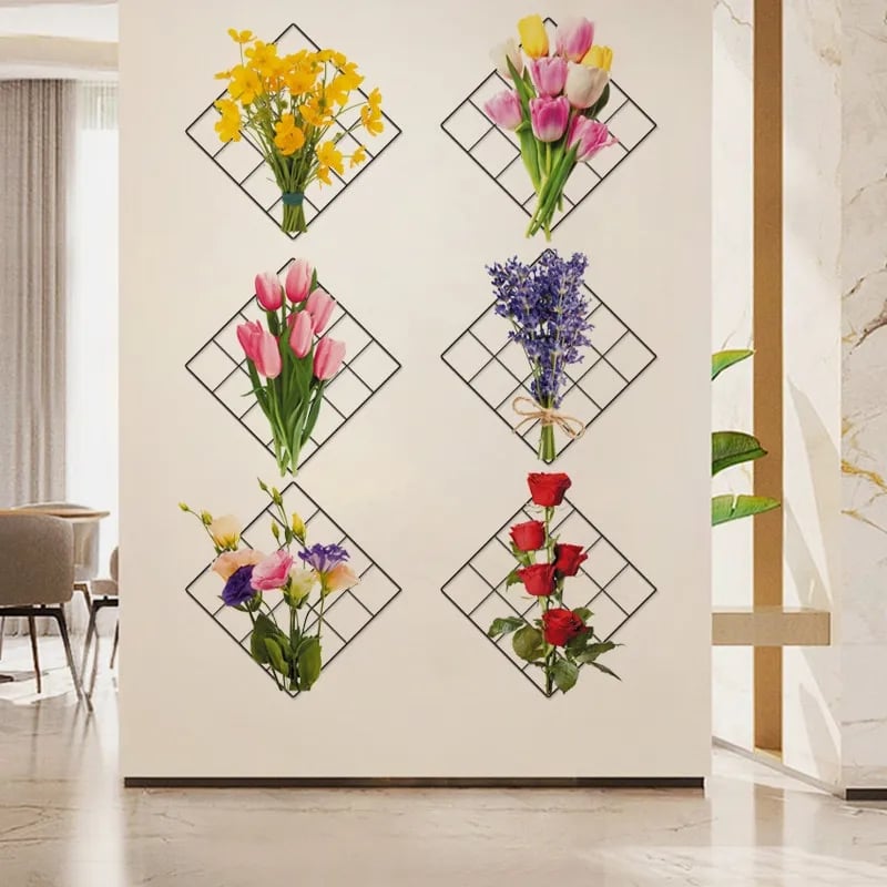 3D Wandaufkleber mit grünen Pflanzenmotiven