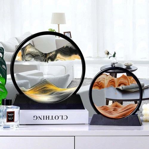 3D Sanduhr mit Tiefsee-Sandlandschaft