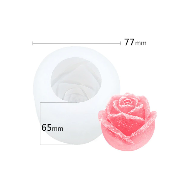Eiswürfelform in Rosen-3D-Design für stilvolle Drinks