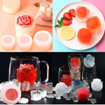 Eiswürfelform in Rosen-3D-Design für stilvolle Drinks