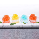 Eiswürfelform in Rosen-3D-Design für stilvolle Drinks