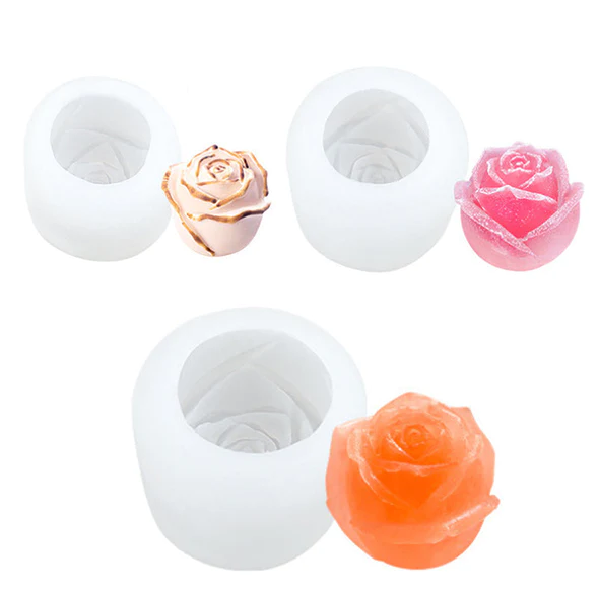 Eiswürfelform in Rosen-3D-Design für stilvolle Drinks