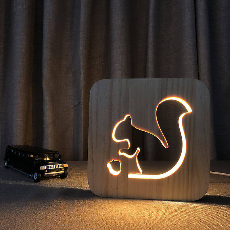 3D Tierlampe aus Holz – Ein bezaubernder Begleiter