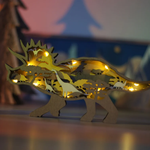 3D Holz geschnitzte Dinosaurier Dekorationen