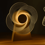 3D Holz Musikmühle mit Licht