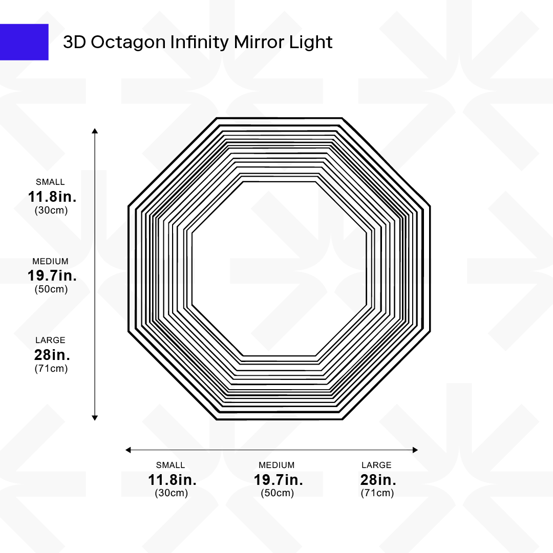 Elegant 3D Mirror with Color-Changing Lighting