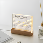 3D Acrylic Periodic Table with Real Elements and LED Lighting – Science Decoration