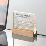 3D Acrylic Periodic Table with Real Elements and LED Lighting – Science Decoration