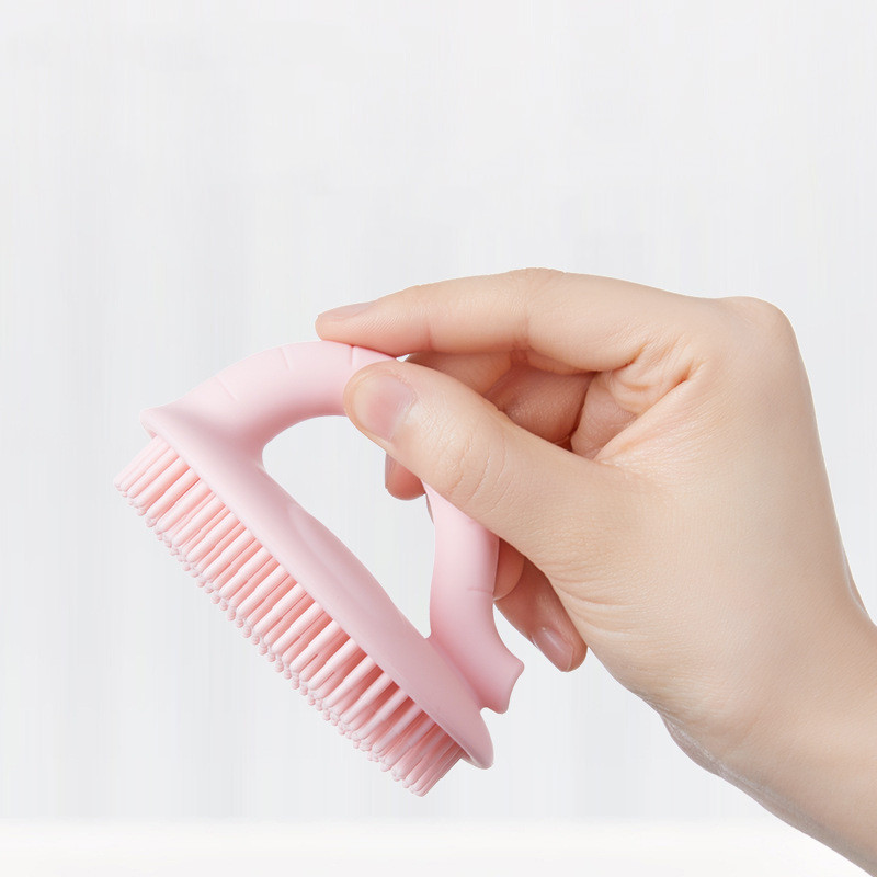 Weiche Duschbürste aus Silikon für sanfte Körperreinigung für Babys
