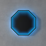 Elegant 3D Mirror with Color-Changing Lighting