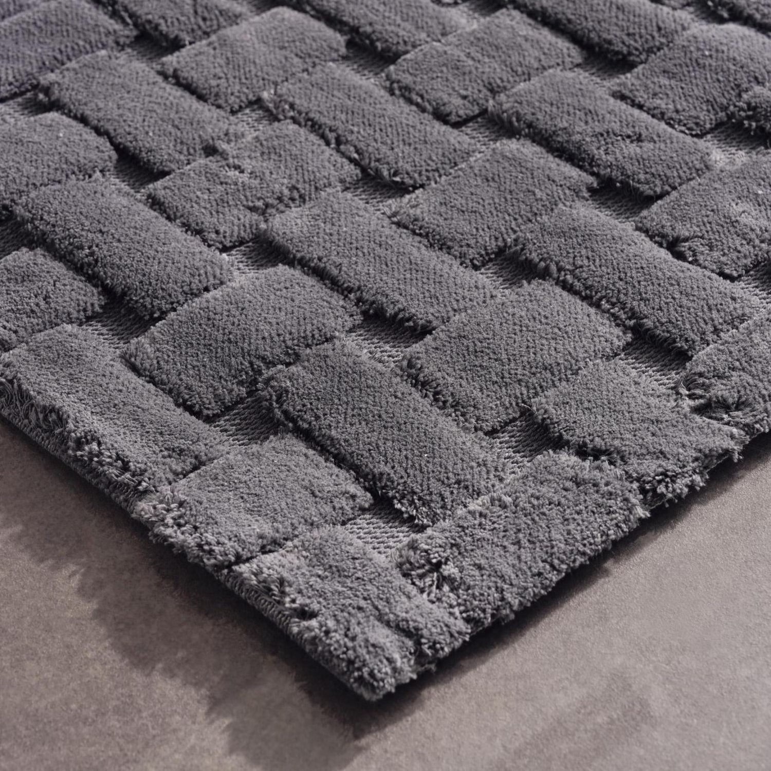 Elegante Badematte, 70x120 cm, Dunkelgrau