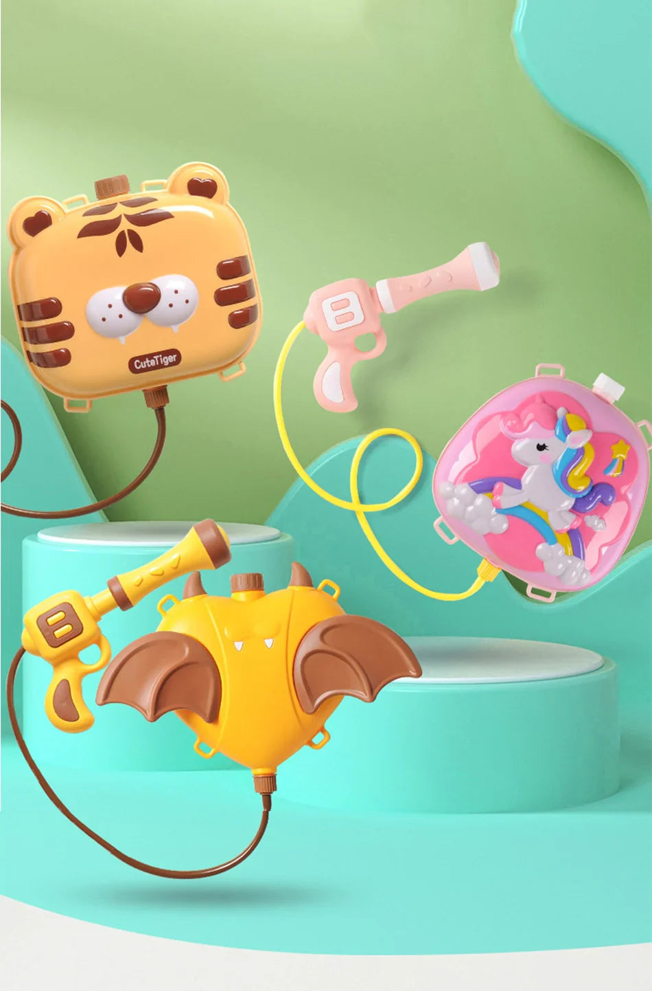 Wasserpistole für Kinder mit Tierdesigns – Spritzspielzeug für den Außenbereich