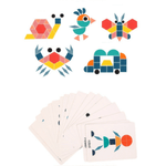Kreatives Formenpuzzle mit geometrischen Figuren