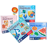 Pädagogisches Puzzle für Kinder mit bunten Motiven zum Lernen