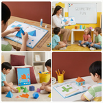 Interaktives 3D Geometrie-Lernbuch für Kinder mit beweglichen Formen
