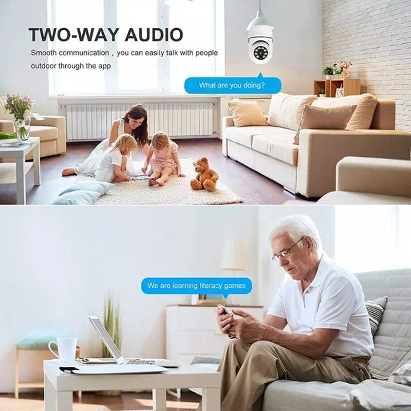 Intelligente Sicherheitskamera mit WLAN-Glühbirne