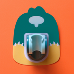 Selbstklebender Duschhalter im Cartoon-Design