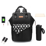 Multifunktionaler Rucksack für Eltern – Baby Wickeltasche mit USB-Anschluss