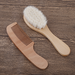 Set aus Kamm und Bürste für Babys – Holzhaarbürste mit Naturborsten