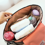 Wickeltasche in groß mit Fächern für Fläschchen, Windeln und mehr